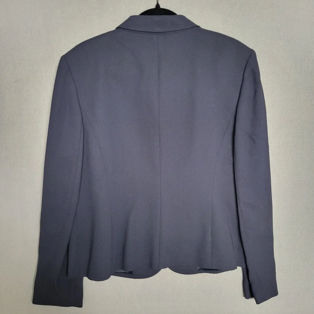 NWT‎ Casual Corner Collectibles Navy Blue 3-Button Blazer Jacket Size 16